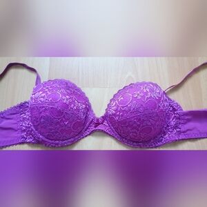 Purple Lace Push-Up Bra - Women Intimates 36B